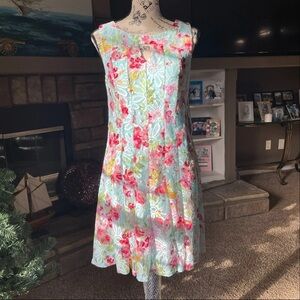 R&K Floral Pastel Midi Dress